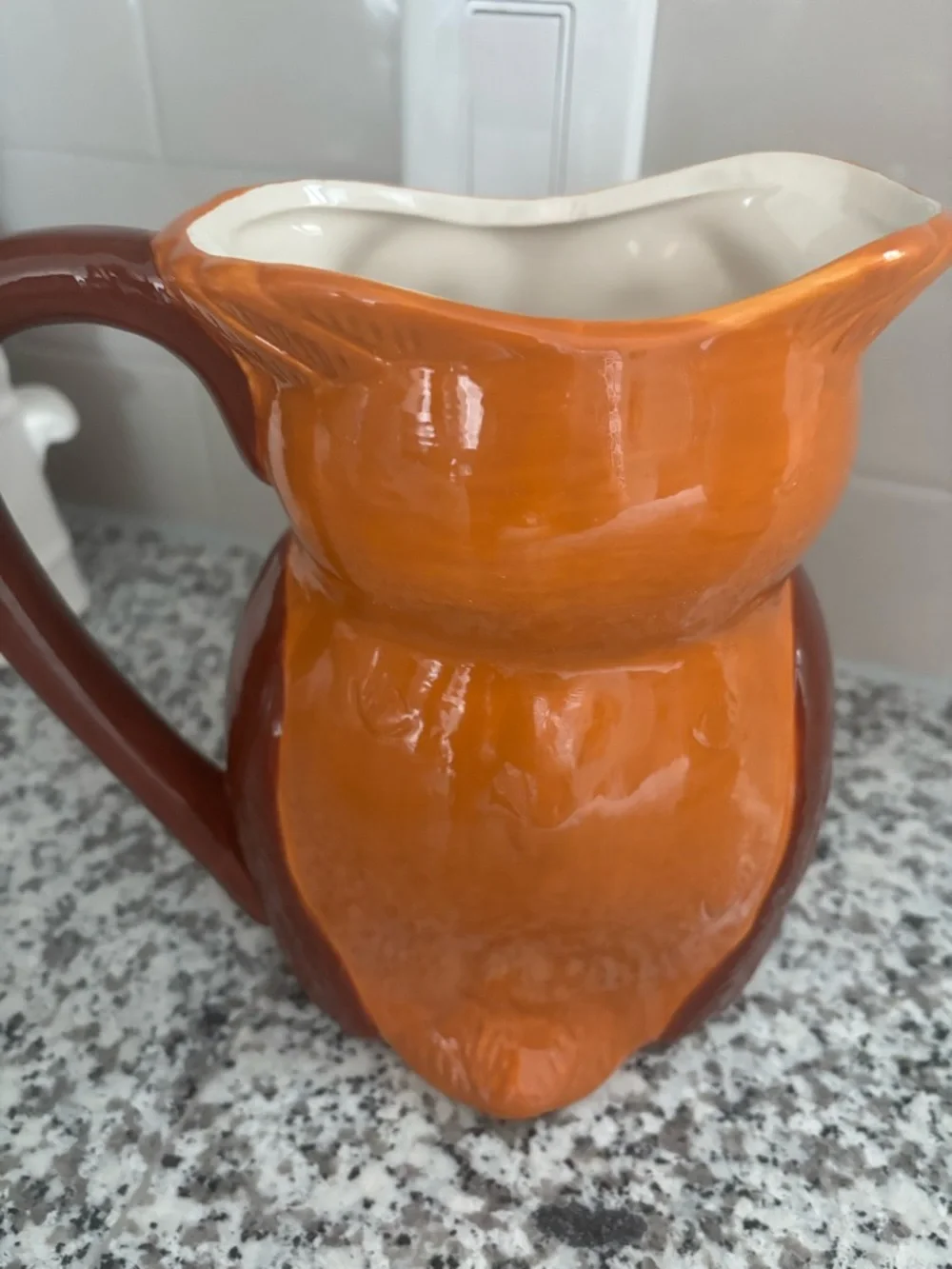 Owl Ceramic Pitcher Adorable NEW Final Sale